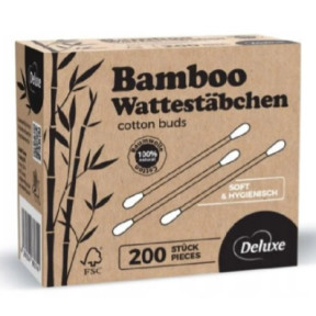 Гігієнічні вушні палички Deluxe Eco Bamboo 200 шт